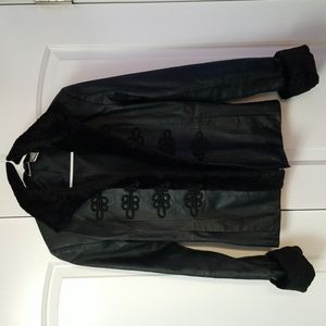 Black leather jacket